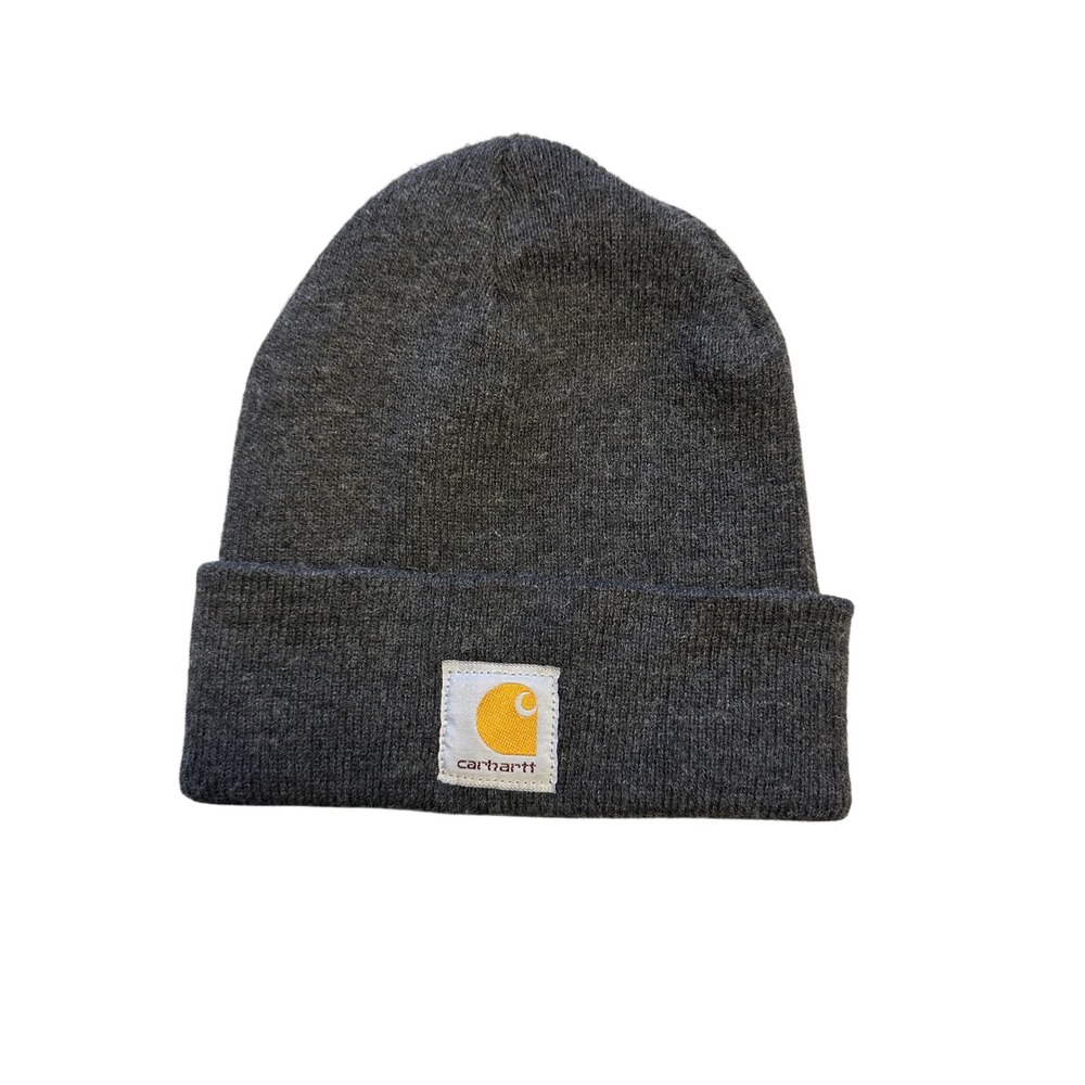 Carhartt Acrylic Watch Hat Beanie Charcoal Gray Heather Made in USA OSFA - Picture 2 of 5